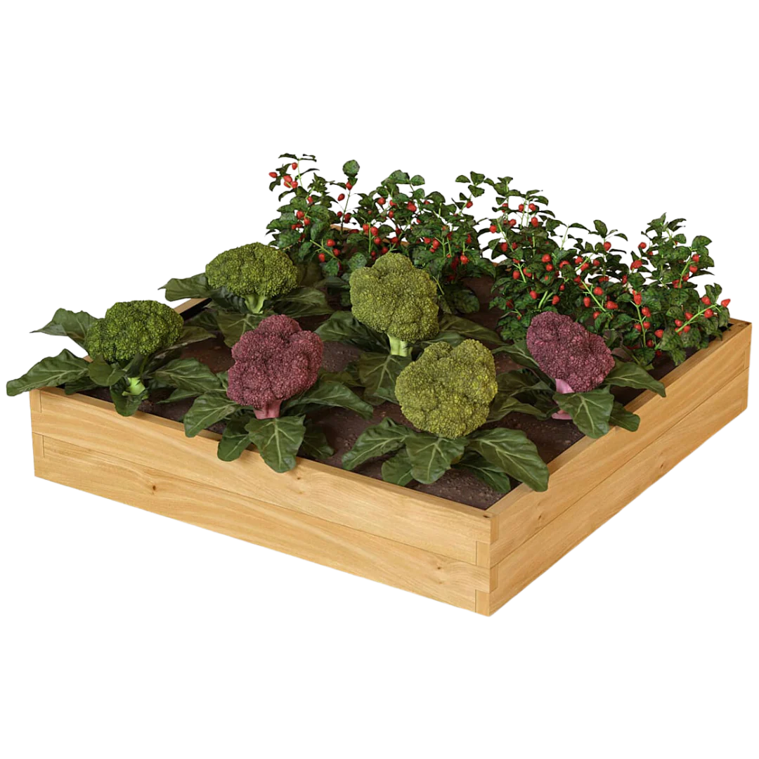 Hochbeet aus Holz mit Vlieseinlage & Metallstiften – stabiles Stecksystem für Garten & Selbstversorgung