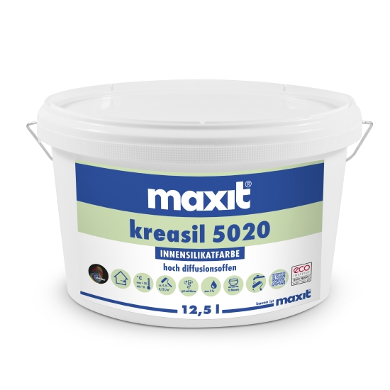 maxit kreasil 5020 Innenfarbe 12,5 Liter (weiß), Silikatfarbe innen