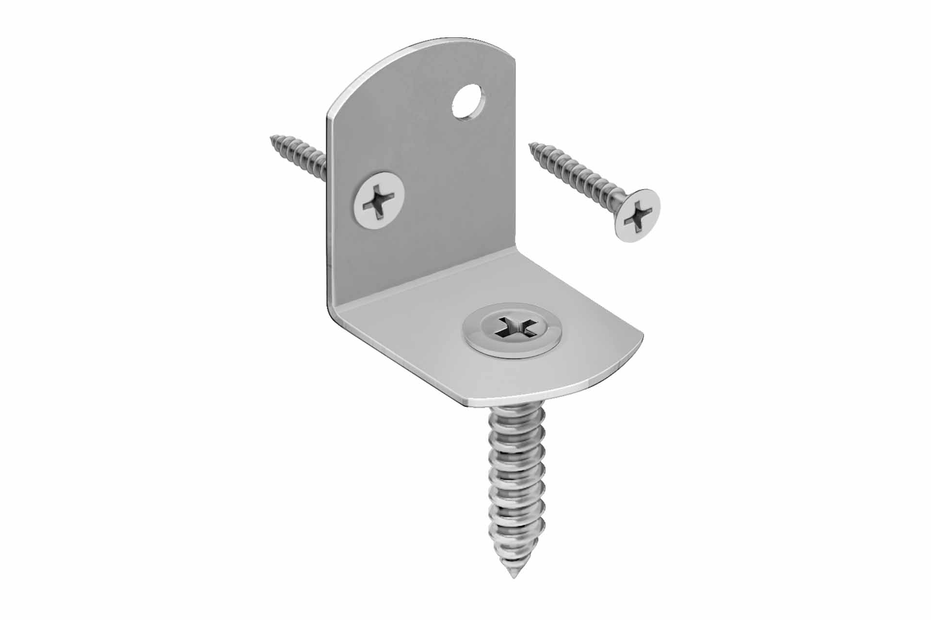 Flechtzaunhalter Set Edelstahl V2A – 4er Set inkl. Schrauben, rostfrei & langlebig