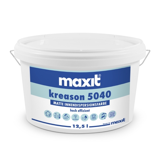 maxit kreason 5040 Innenfarbe 12,5 Liter (weiß), geruchsarm, umweltfreundlich