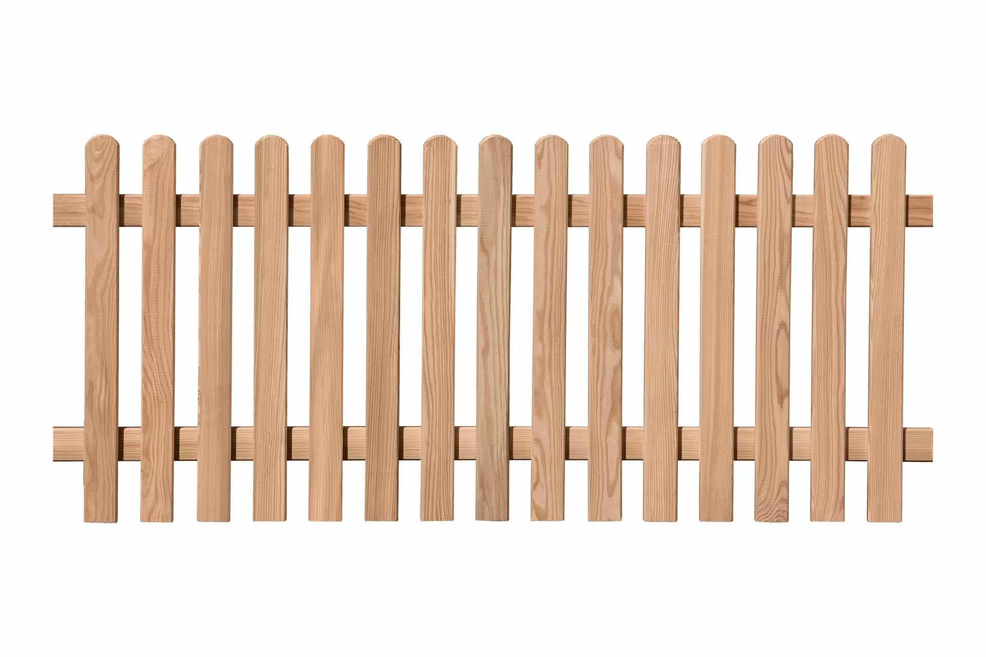 Vorgartenzaun Lärche 180x80 cm – DIY Holzzaun-Set GENUA für einfache Selbstmontage – Nachhaltiger Gartenzaun mit Edelstahlschrauben, wetterfest 