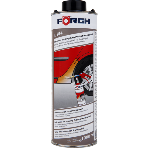 FÖRCH Hohlraum-Versiegelung Protect transparent L254 1L – Korrosionsschutz für Karosseriehohlräume