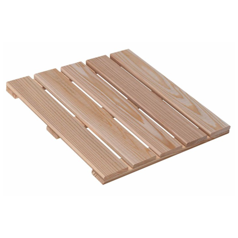 6 Stück Holzfliesen aus Lärchenholz 40 x 40 cm - Wetterfester Outdoor-Bodenbelag für Terrasse, Balkon & Garten