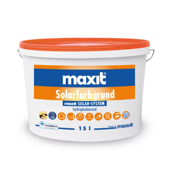 maxit Solarfarbgrund 15 Liter Eimer – Lösungsmittelfreie Grundierung für das maxit Solarsystem
