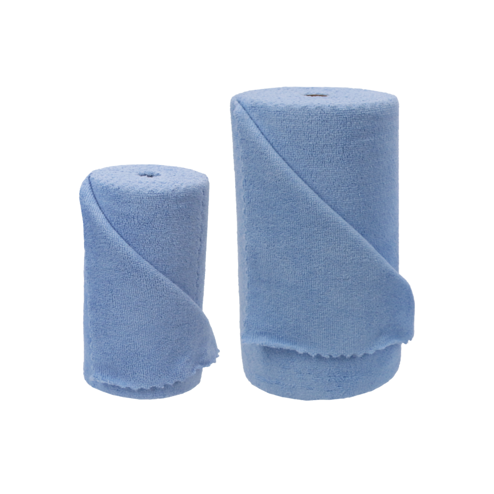 FÖRCH Microfasertuchrolle 22 x 22 cm & 30 x 38 cm – 50 Einweg-Microfasertücher