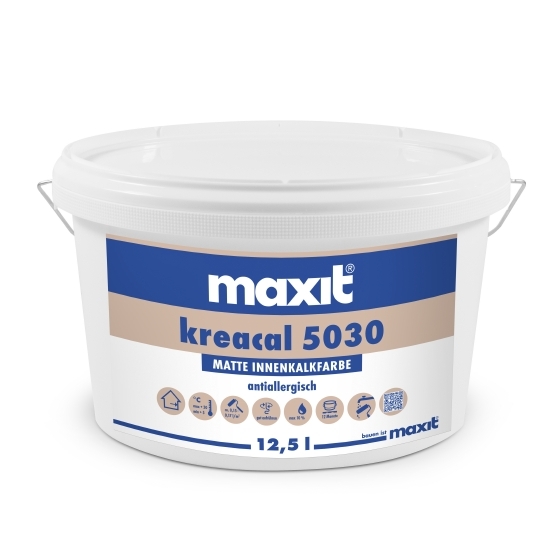 maxit kreacal 5030 Innenfarbe 12,5 Liter (weiß), Antischimmelfarbe