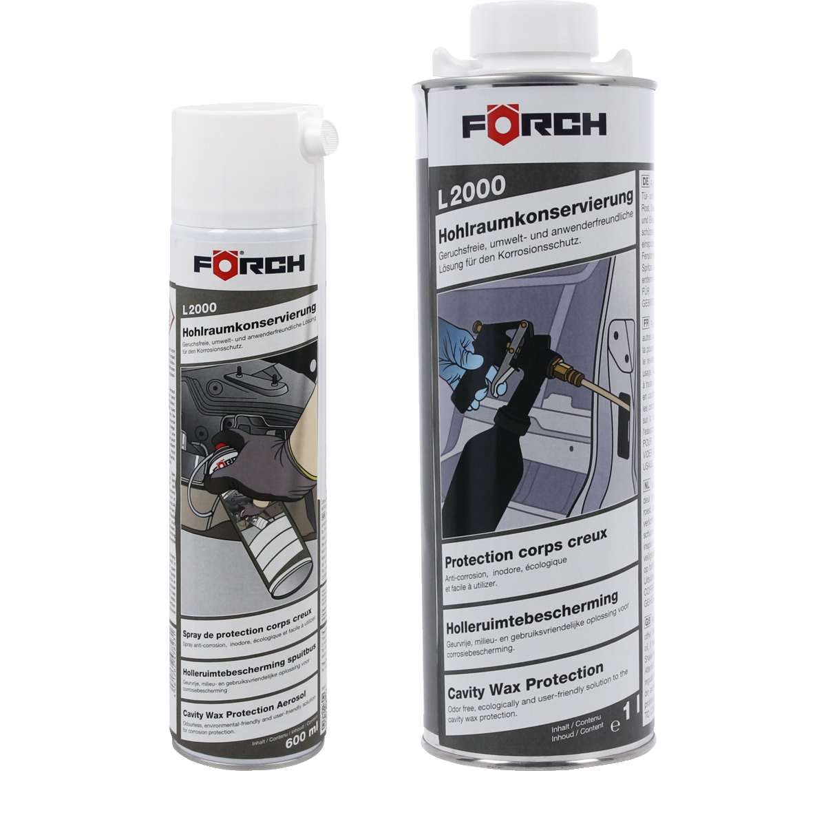 FÖRCH L2000 Hohlraumkonservierung Spray 600 ml | Hohlraumschutz & Korrosionsschutz | Rostschutz für Auto & Karosserie