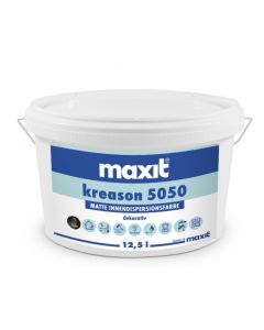 maxit kreason 5050 Innenfarbe 12,5 Liter (weiß), hohe Deckkraft, schnelltrocknend