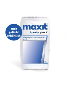 maxit ip color plus K 30kg auch gefärbt erhältlich mit ausgesuchten Edelputzkörnungen mit Zusätzen zur Haftverbesserung